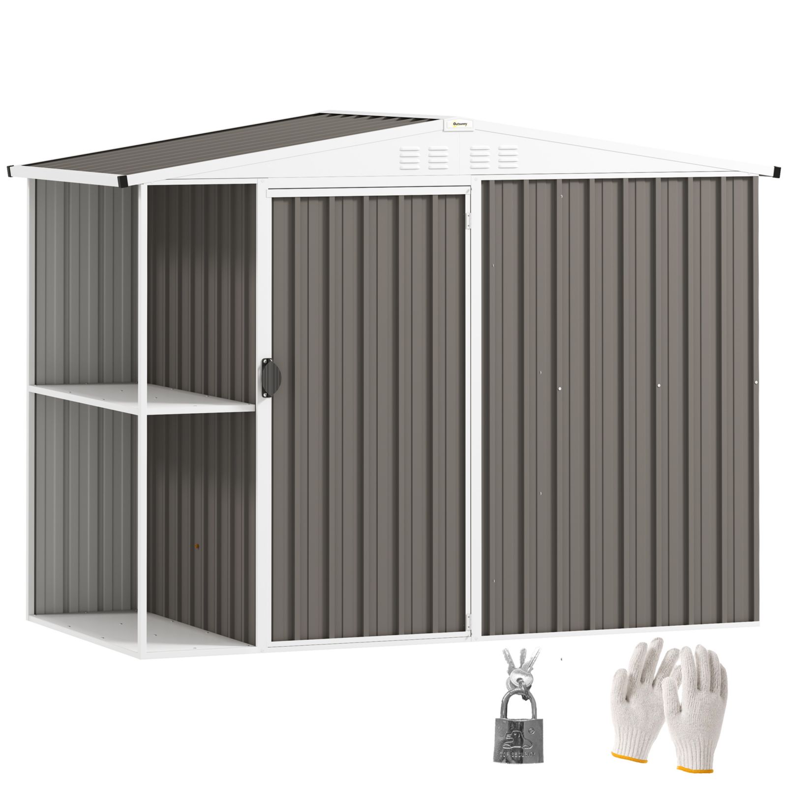 Сарай Outsunny 8 x 4ft Metal Shed with Lock