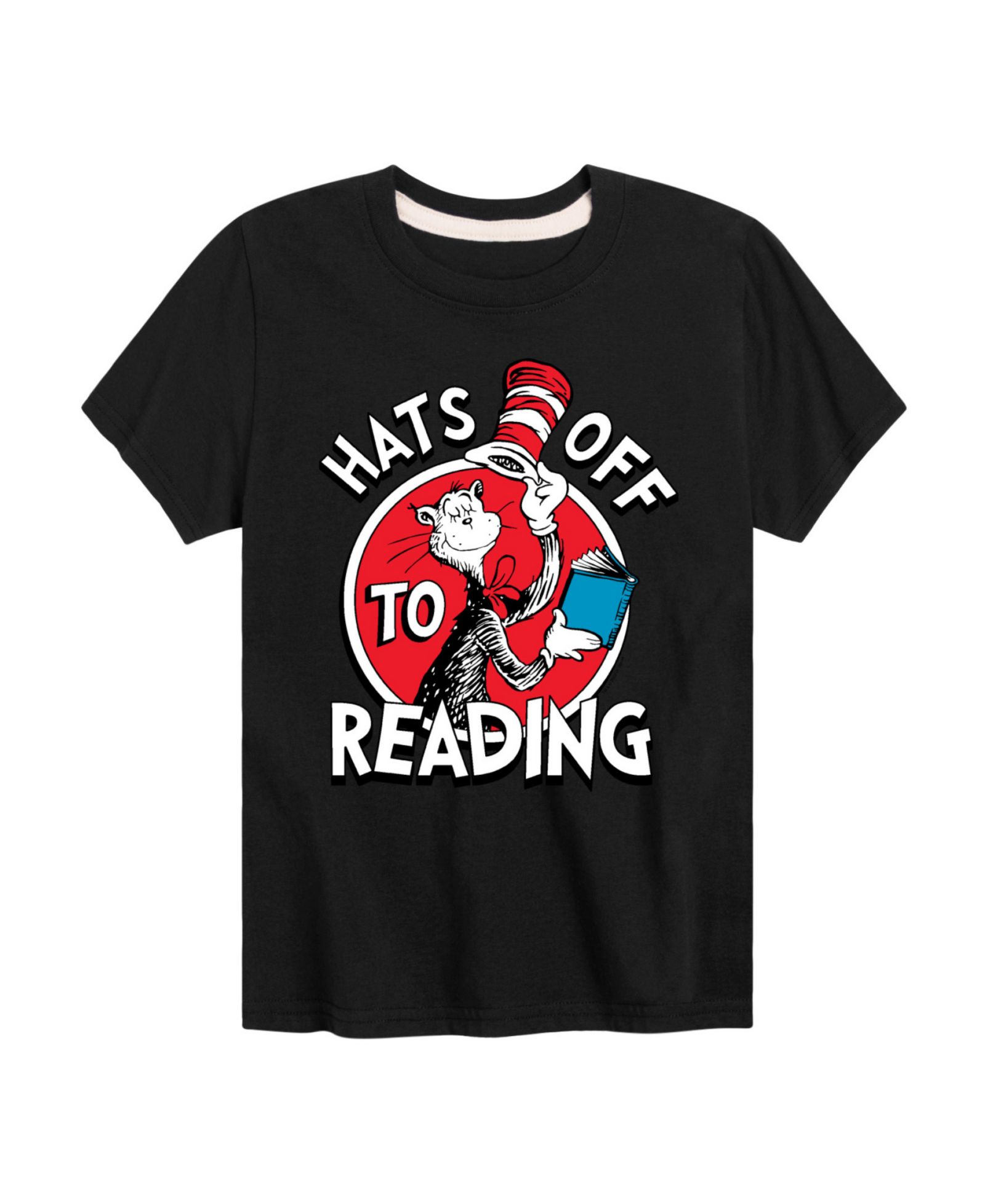 Captain America Big Boys Dr. Seuss Hats Off to Reading Graphic T-Shirt