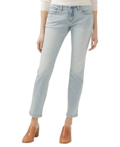 Silver Jeans Co. Women's Boyfriend Mid Rise Slim Leg Jeans