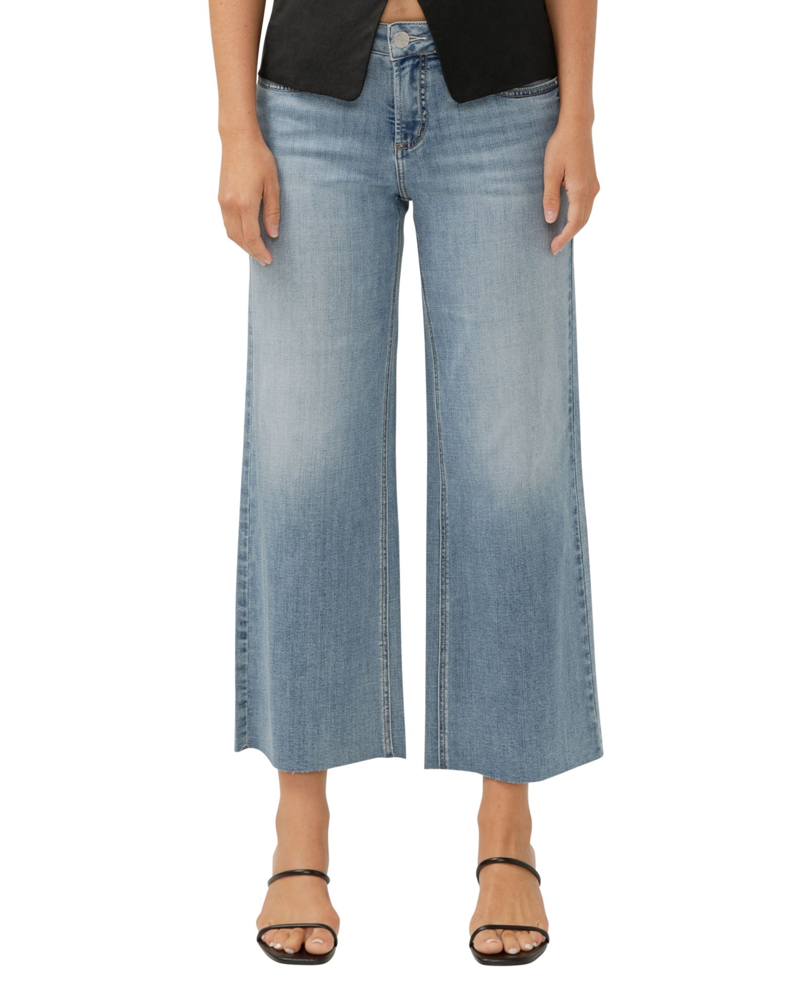 Женческие джинсы Silver Jeans Co. Women's Suki Mid Rise Curvy Fit Wide Leg