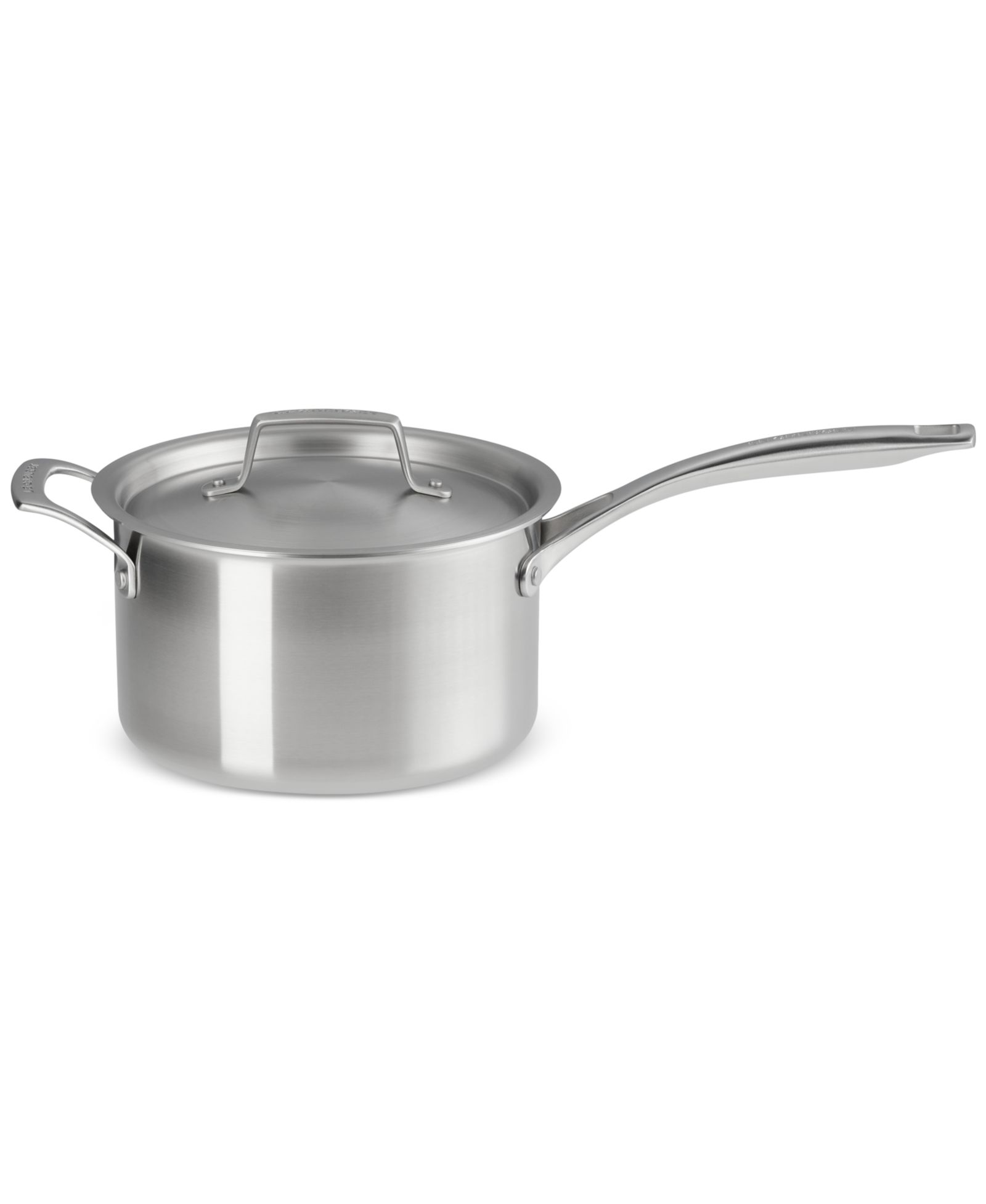 Le Creuset Essential Stainless Steel Round Saucepan with Lid, 4 Qt.