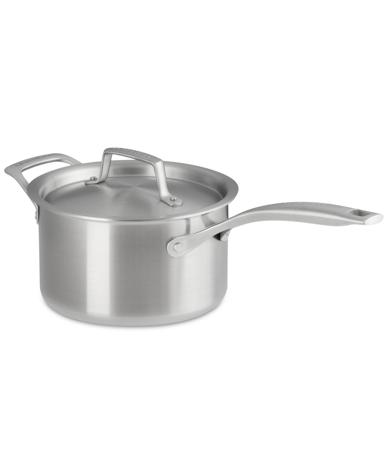 Le Creuset Essential Stainless Steel Round Saucepan with Lid, 3 Qt.