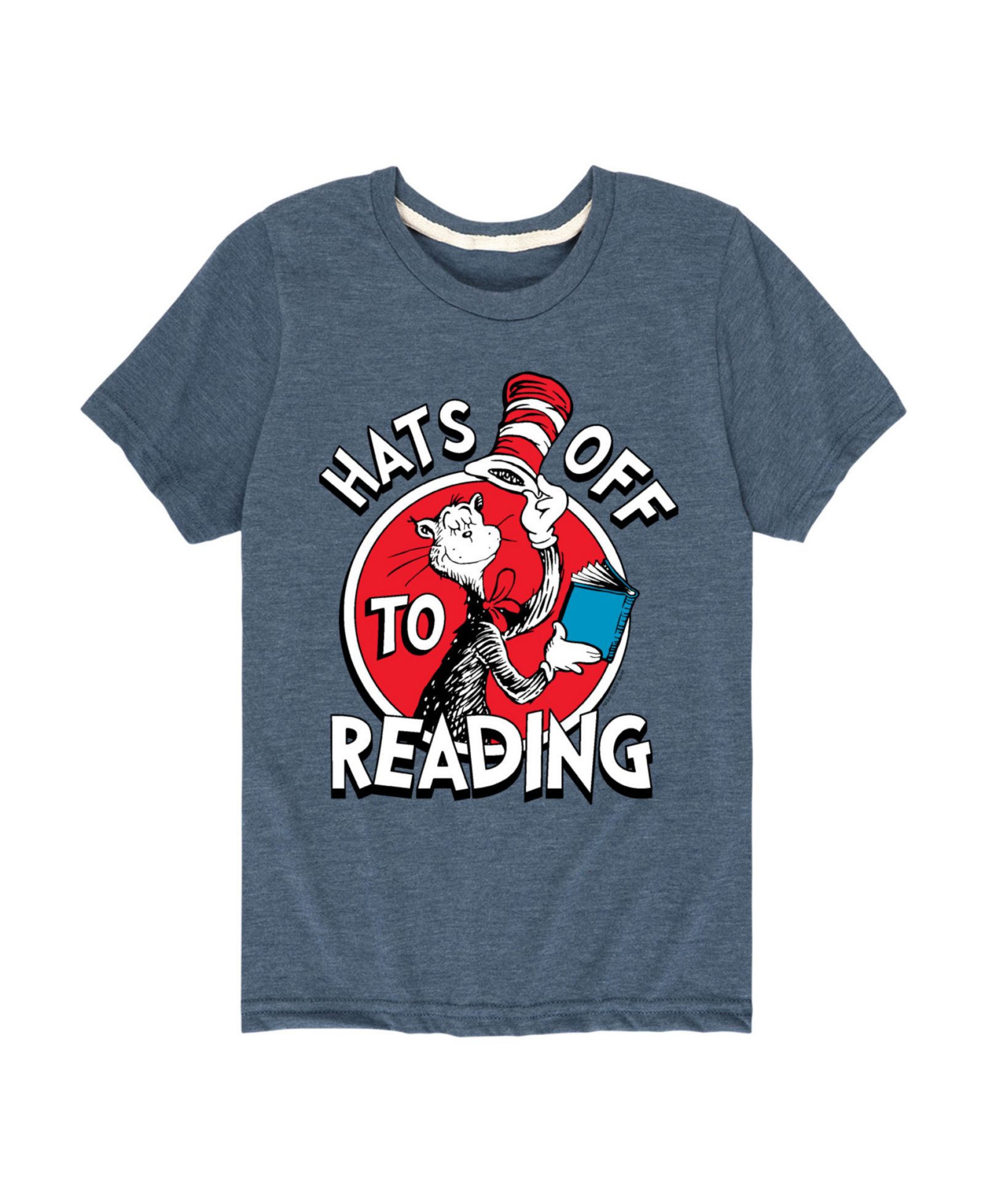 Dr. Seuss Футболка с принтом Big Boys Hats Off to Reading для мальчиков