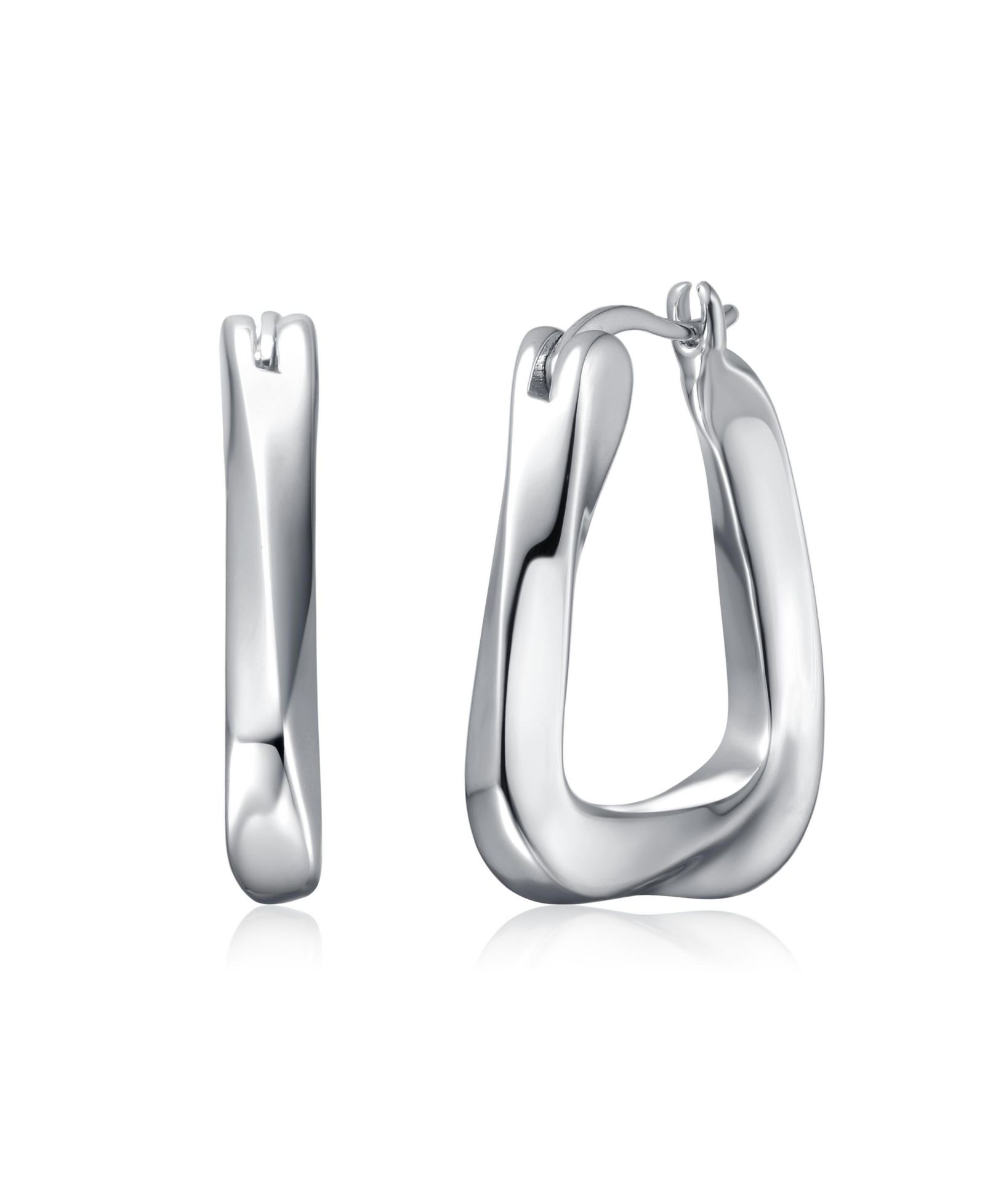 Серьги-кольца Wavy Twisted Hoop с напылением