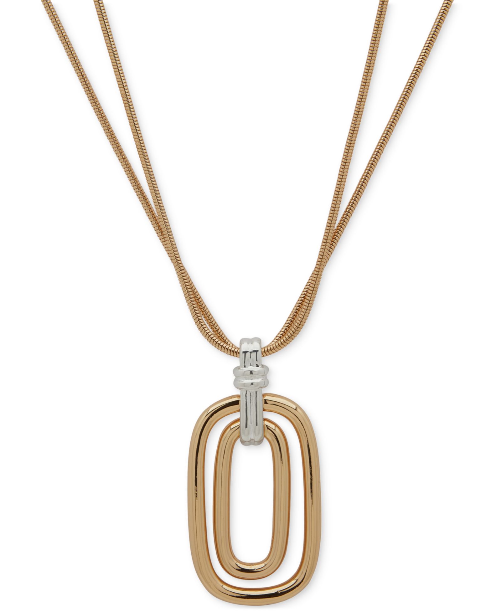 Подвеска Anne Klein Two-Tone Snake Chain, 16" + 3" удлинитель