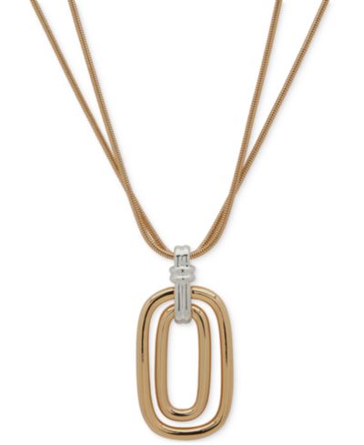 Подвеска Anne Klein Two-Tone Snake Chain, 16" + 3" удлинитель