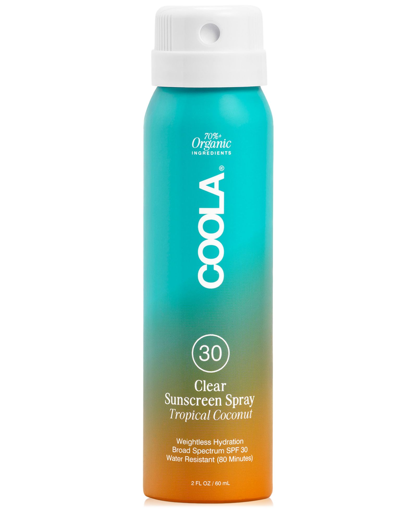 COOLA Clear Sunscreen Spray SPF 30 - Tropical Coconut, 2 oz.