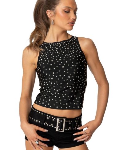Edikted Women's Alexandra Studded Top