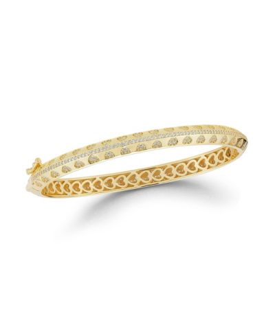 Rachel Zoe Sterling Mini Heart Bangle Bracelet
