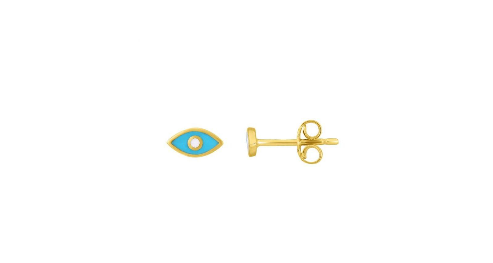 The Lovery Enamel Evil Eye Stud Earrings