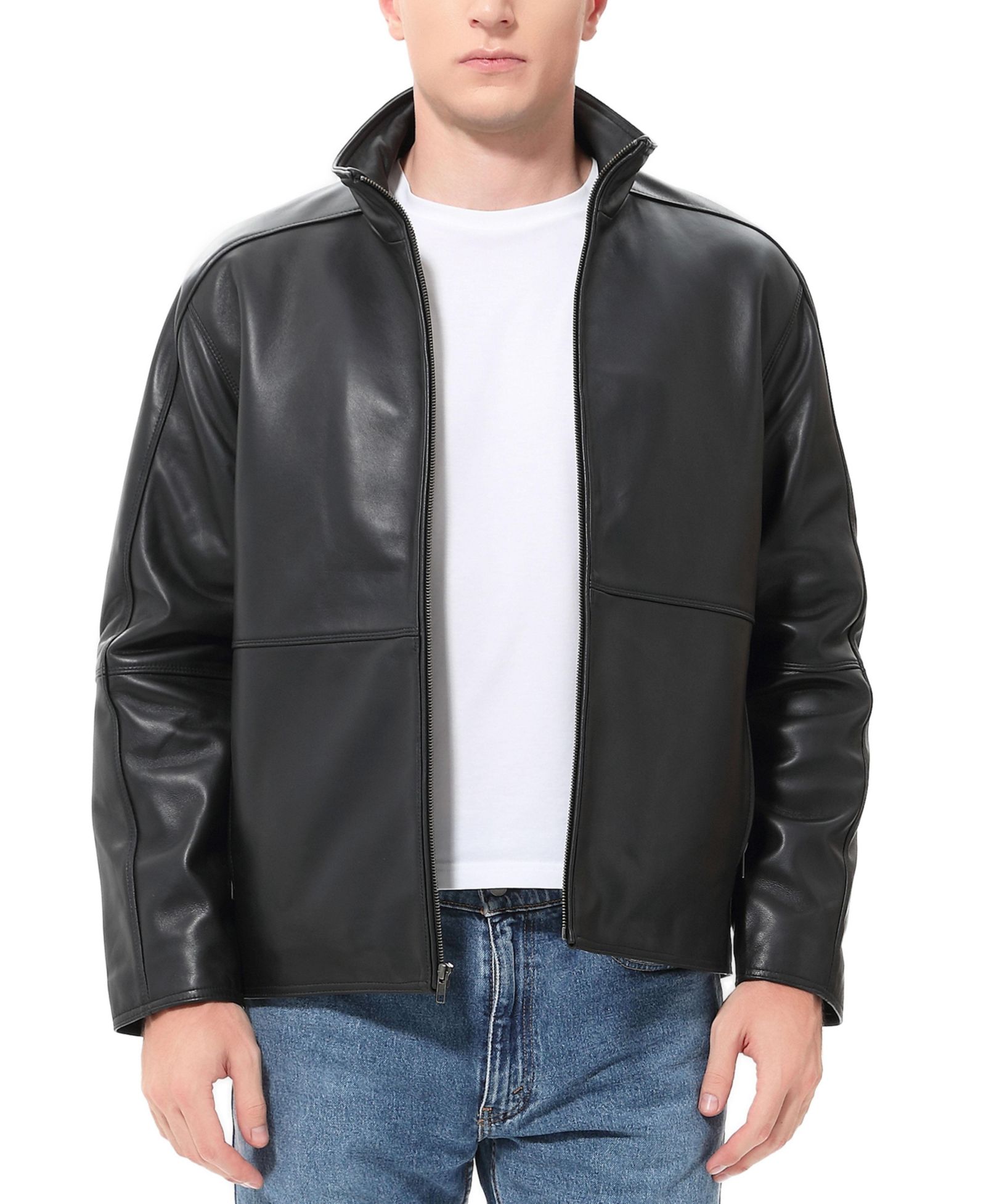 BGSD Men Blake Leather Hipster Jacket