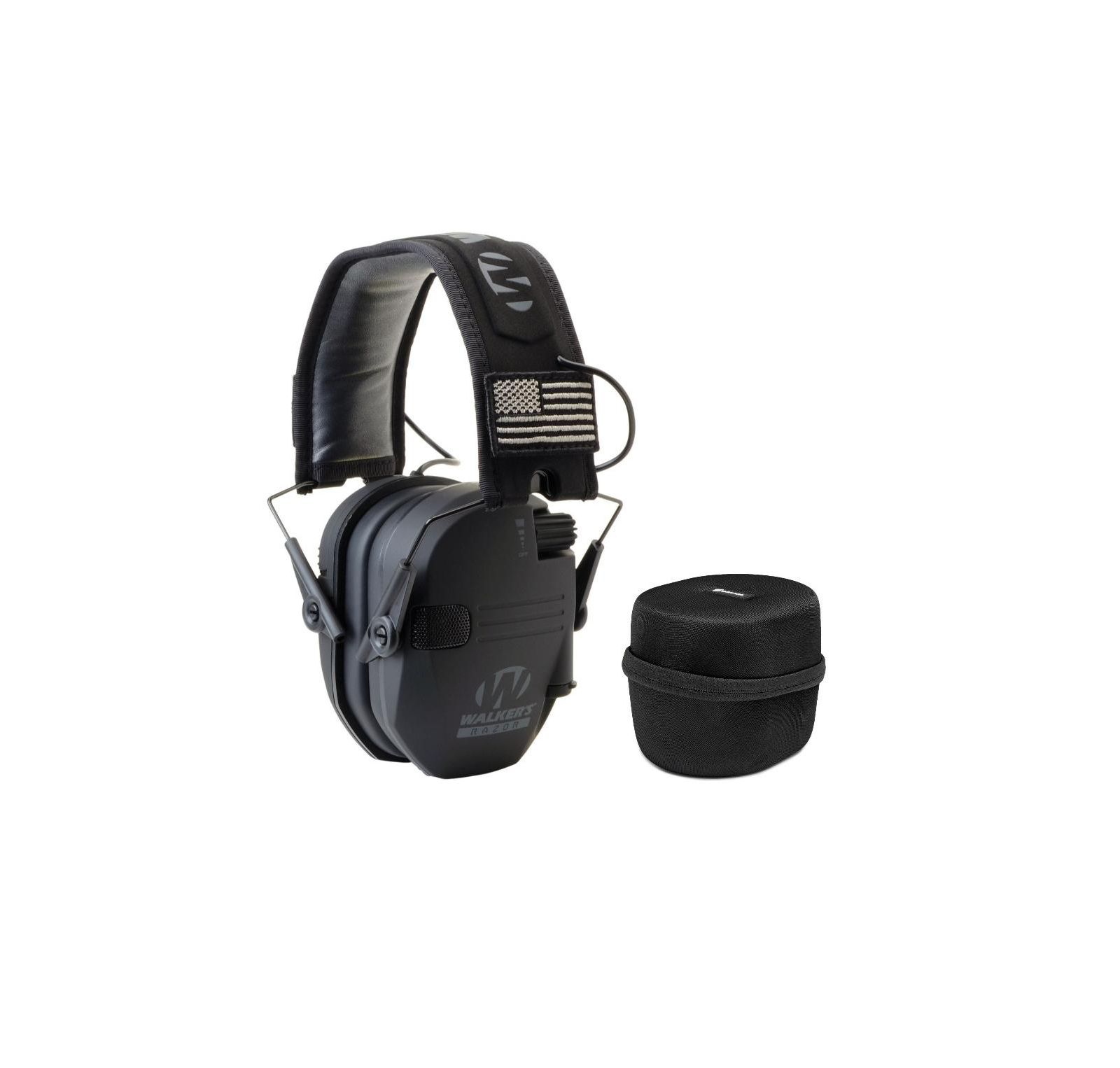 Walkers Game Ear Razor наушники Black Patriot с защитным кейсом