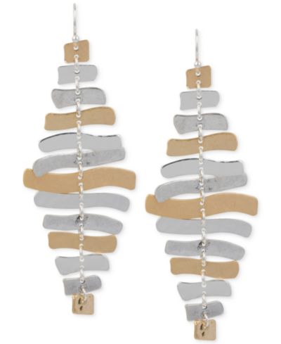 Robert Lee Morris Soho двухцветные серьги-люстры Sculptural Chandelier