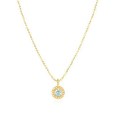 Подвеска The Lovery Aquamarine Beaded Bezel