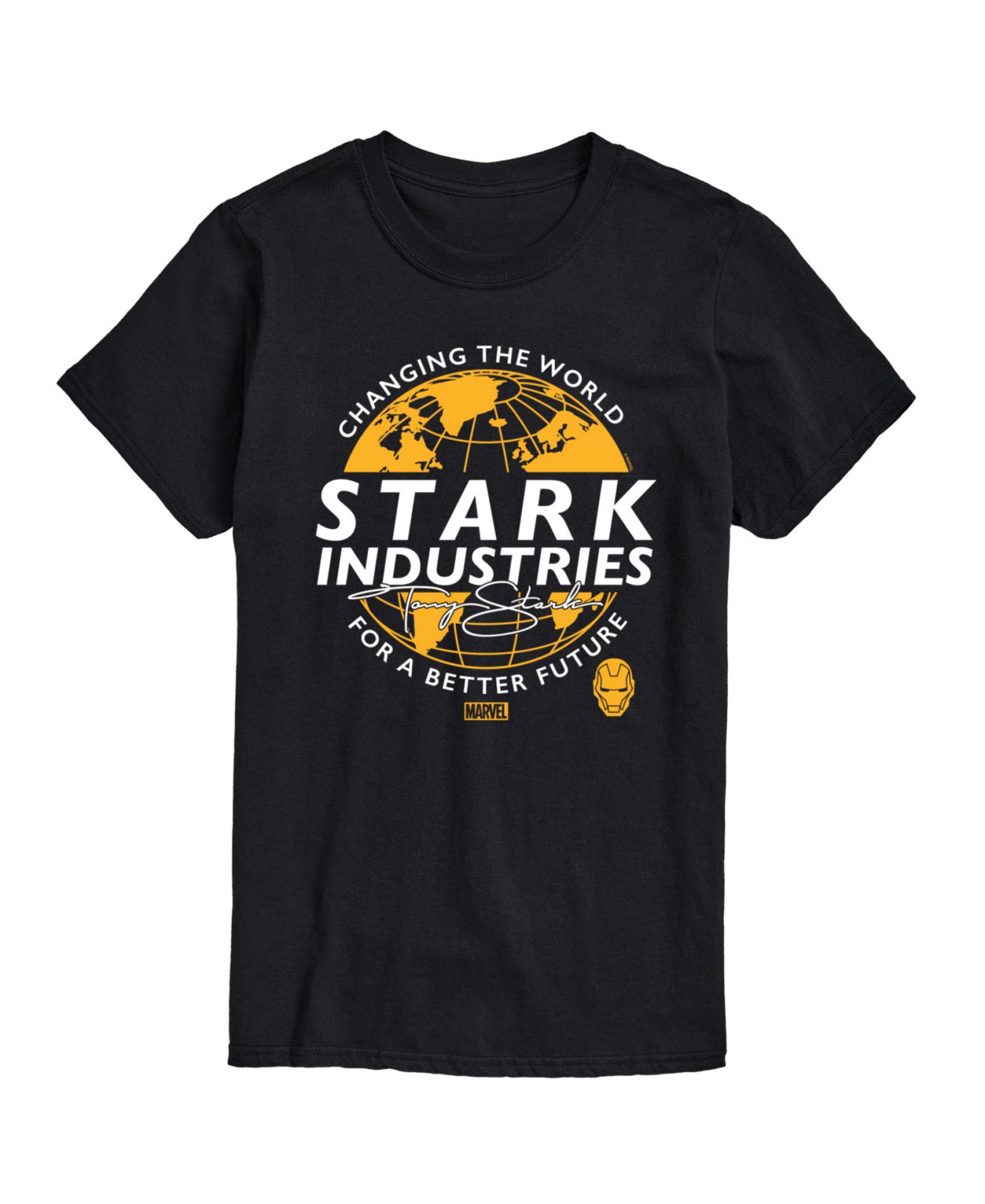 AIRWAVES Men's Iron Man Stark Industries Short Sleeve T-Shirt