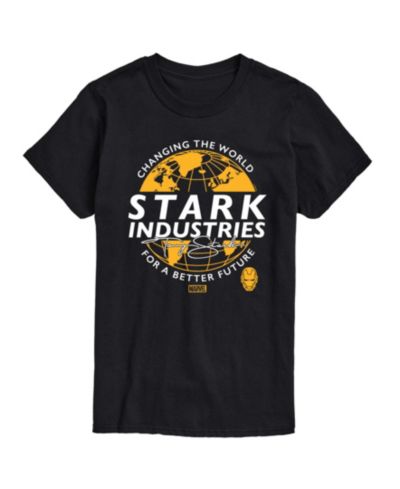 AIRWAVES Мужская футболка Iron Man Stark Industries с коротким рукавом