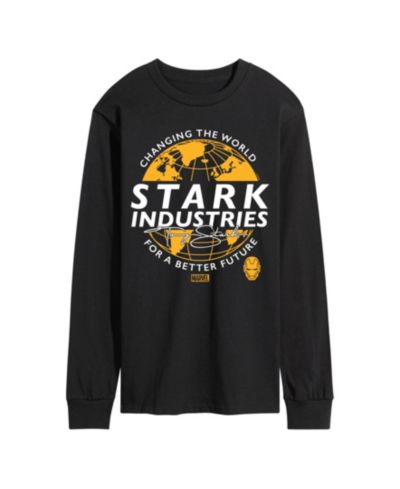 AIRWAVES Мужская футболка с длинным рукавом Iron Man Stark Industries