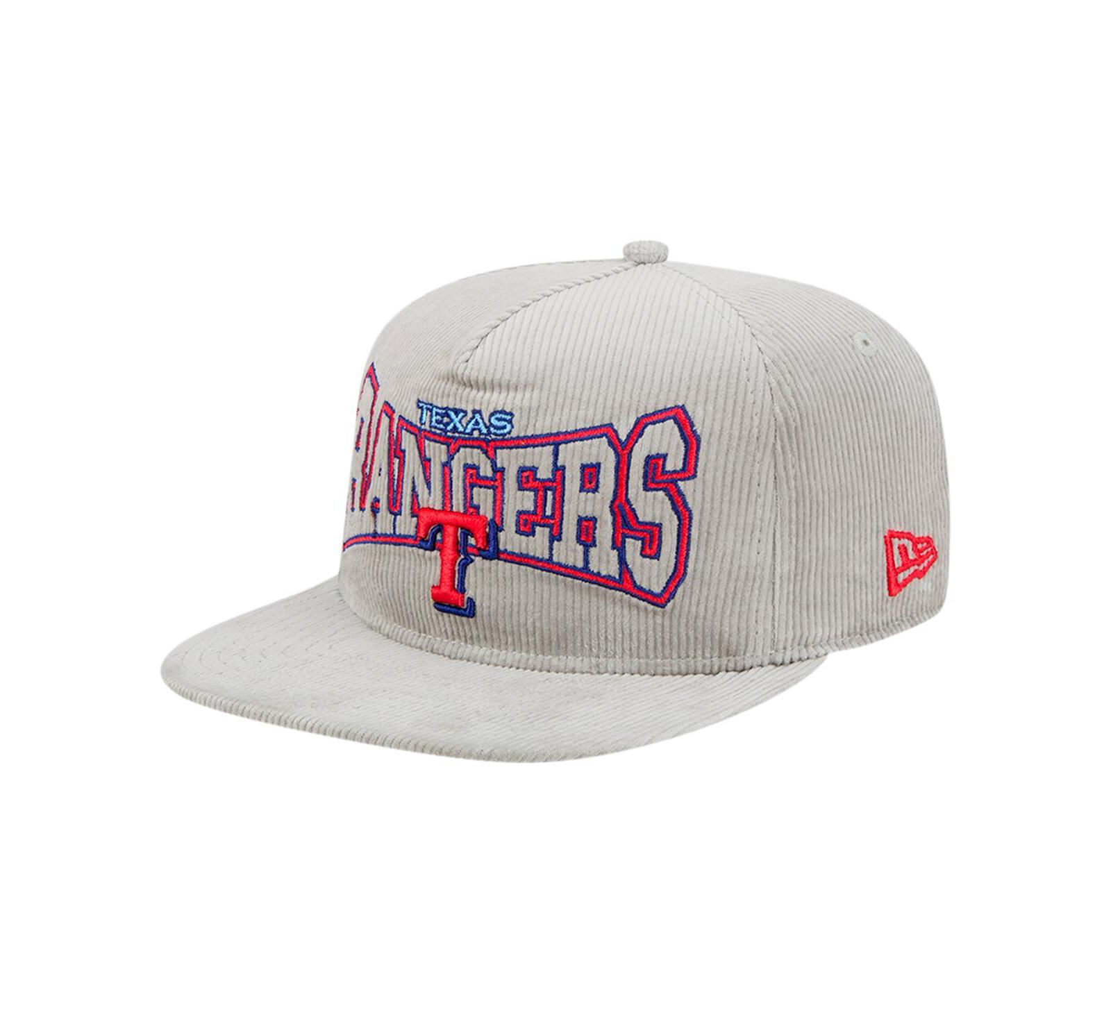 Кепка New Era Men's Gray Texas Rangers Corduroy Golfer Snapback