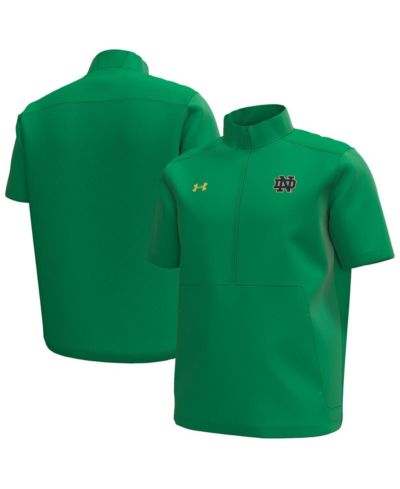 Мужской топ Under Armour Kelly Green Notre Dame Fighting Irish Motivate Quarter-Zip Short Sleeve