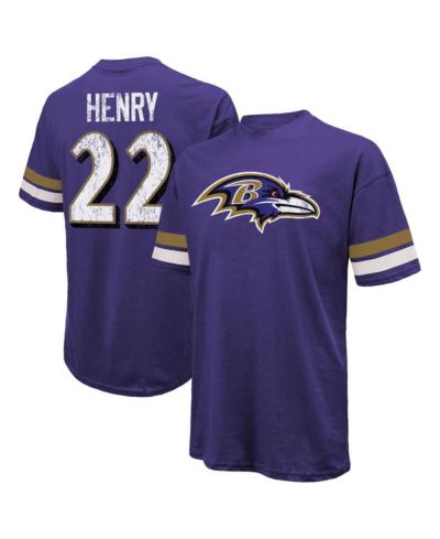 Majestic Men's Derrick Henry Purple Baltimore Ravens Name & Number Oversized T-Shirt