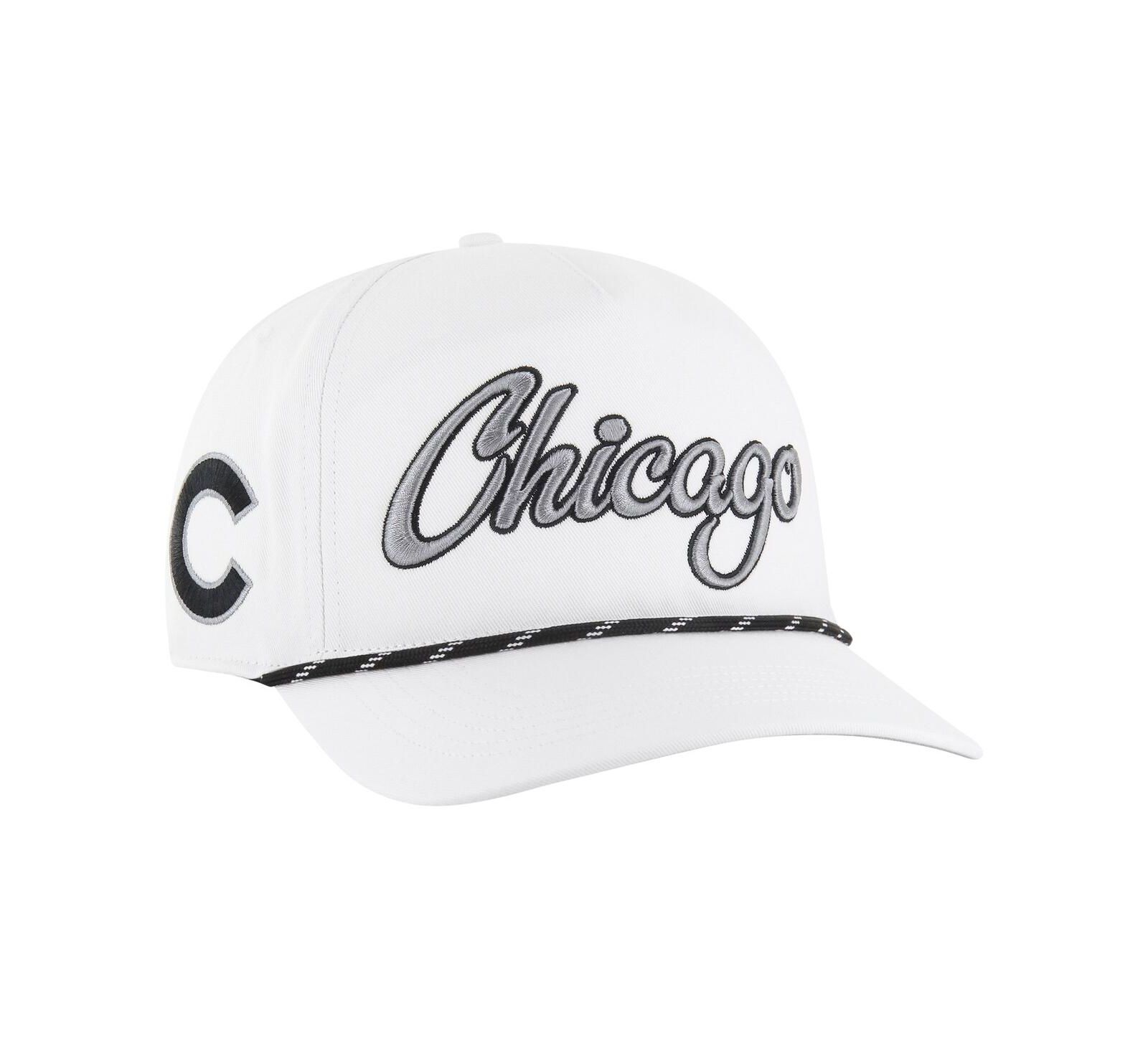 Мужская белая кепка '47 Brand Chicago Cubs Overhand Speckle Hitch Rope Adjustable Hat