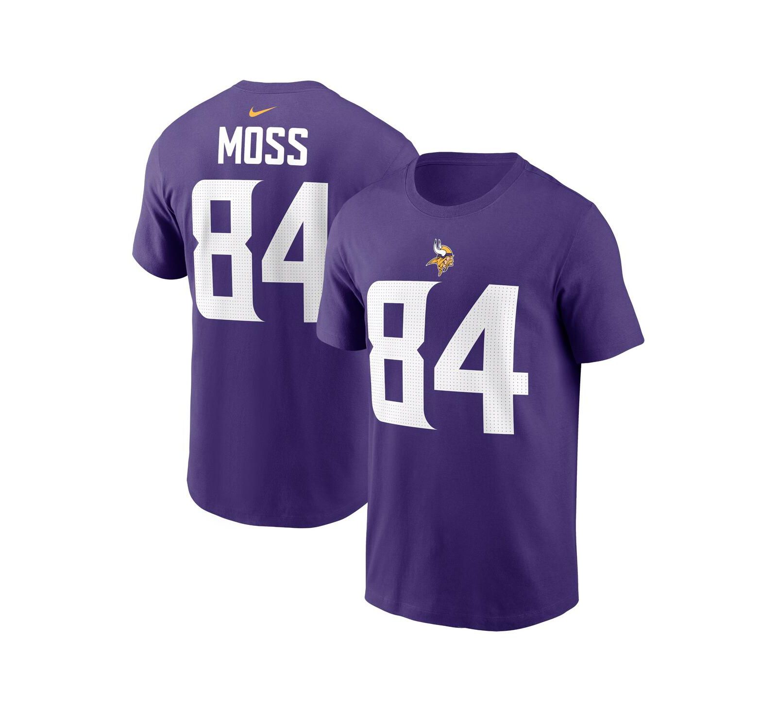 Nike Men's Randy Moss Purple Minnesota Vikings Retired Player Name & Number T-Shirt