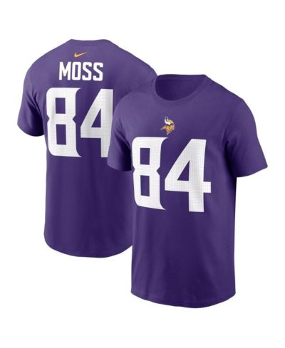 Nike Men's Randy Moss Purple Minnesota Vikings Retired Player Name & Number T-Shirt