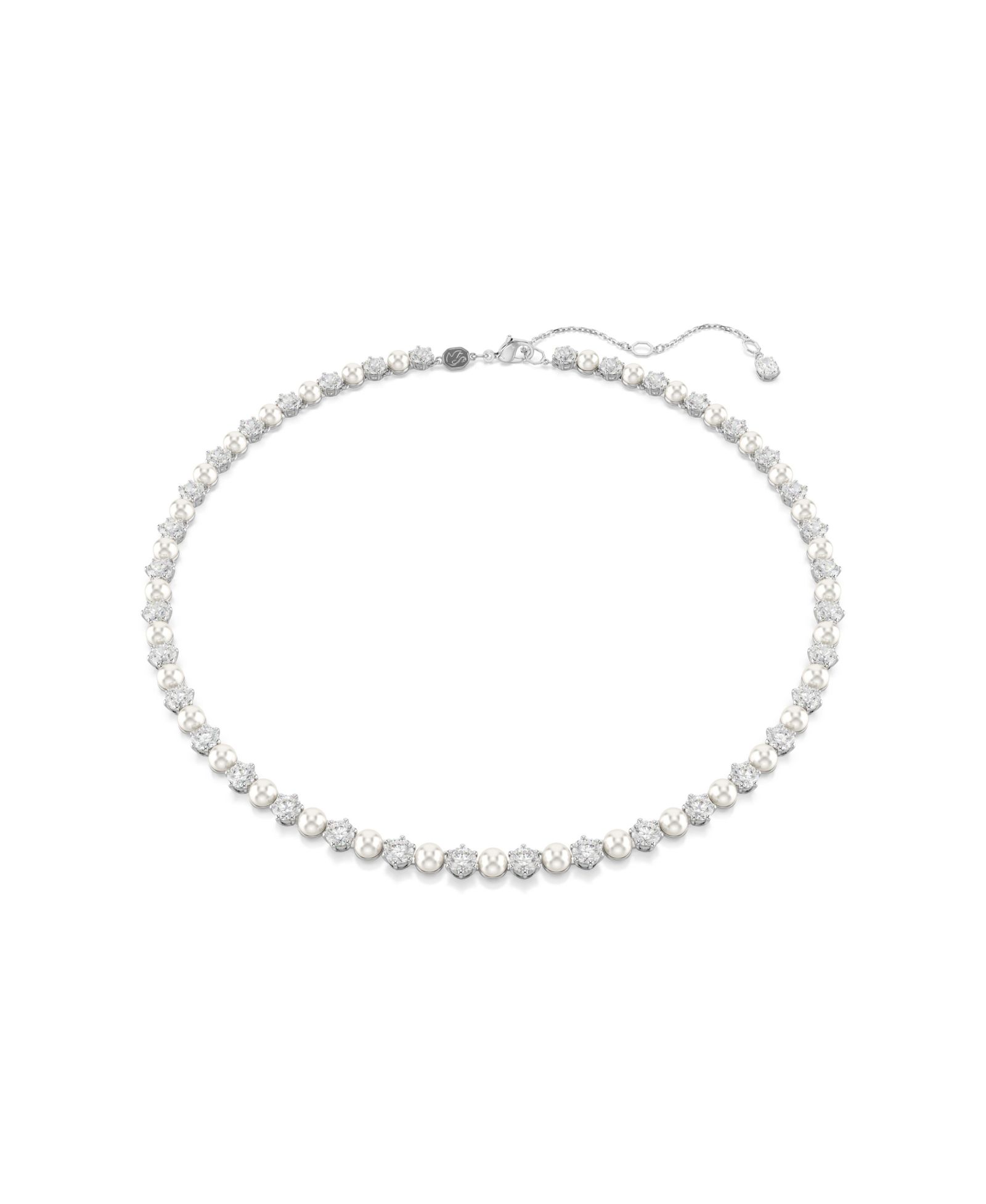 Колье-чокер Swarovski Matrix Round Cut White Rhodium Plated Tennis