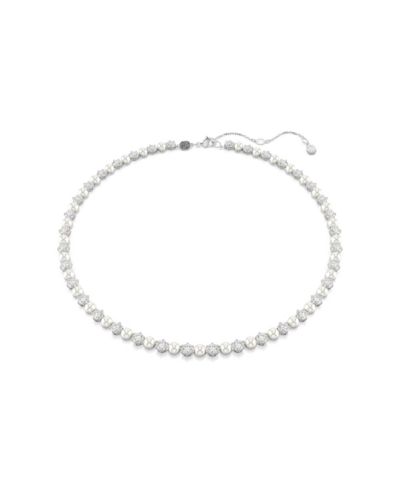 Колье-чокер Swarovski Matrix Round Cut White Rhodium Plated Tennis