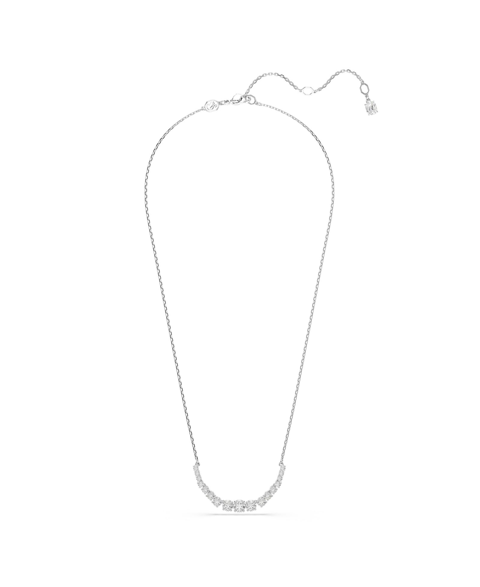 Колье Swarovski Matrix Gradient of Round Cut White Rhodium Plated