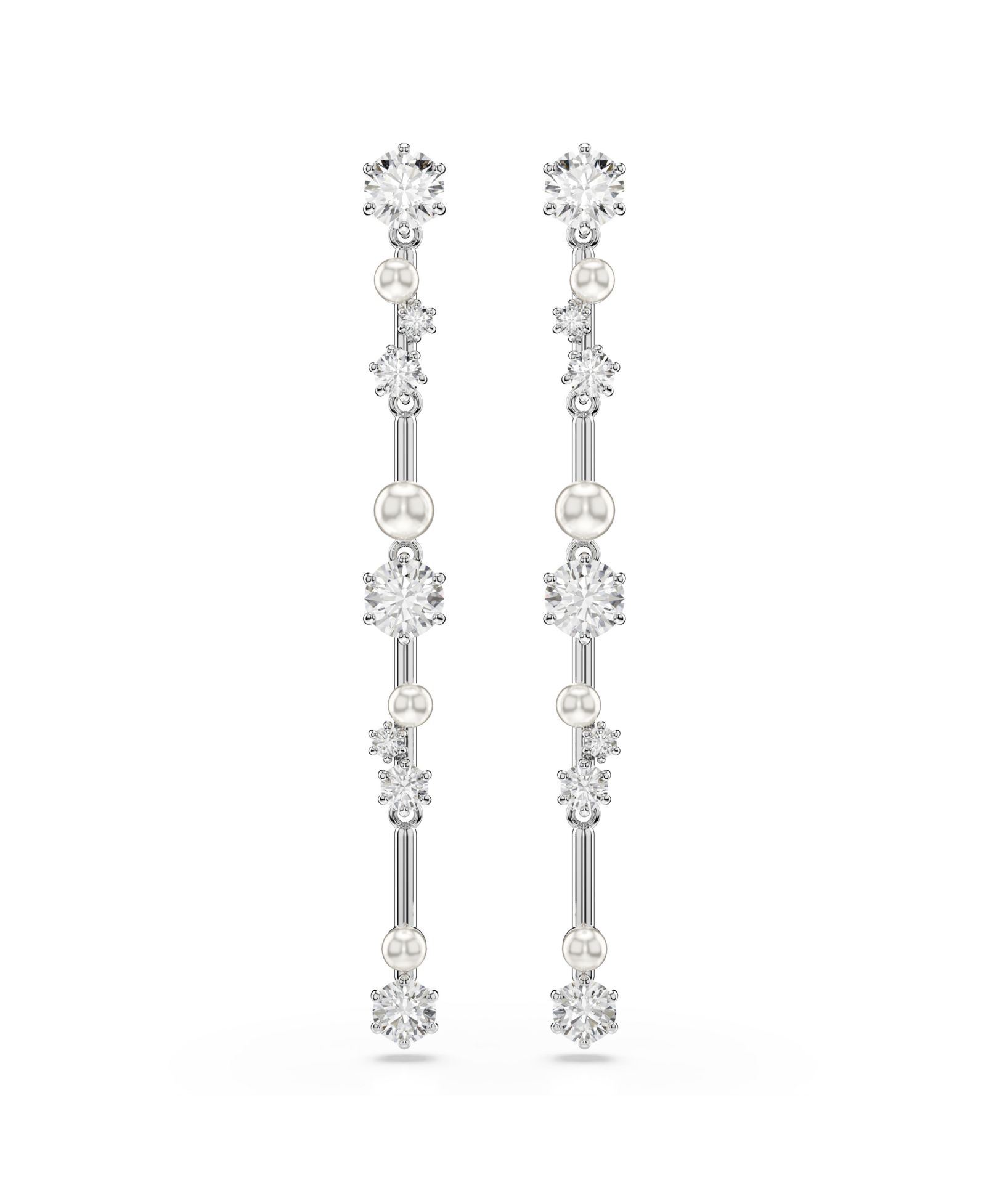 Серьги Swarovski Constella с напылением родием, каплевидные