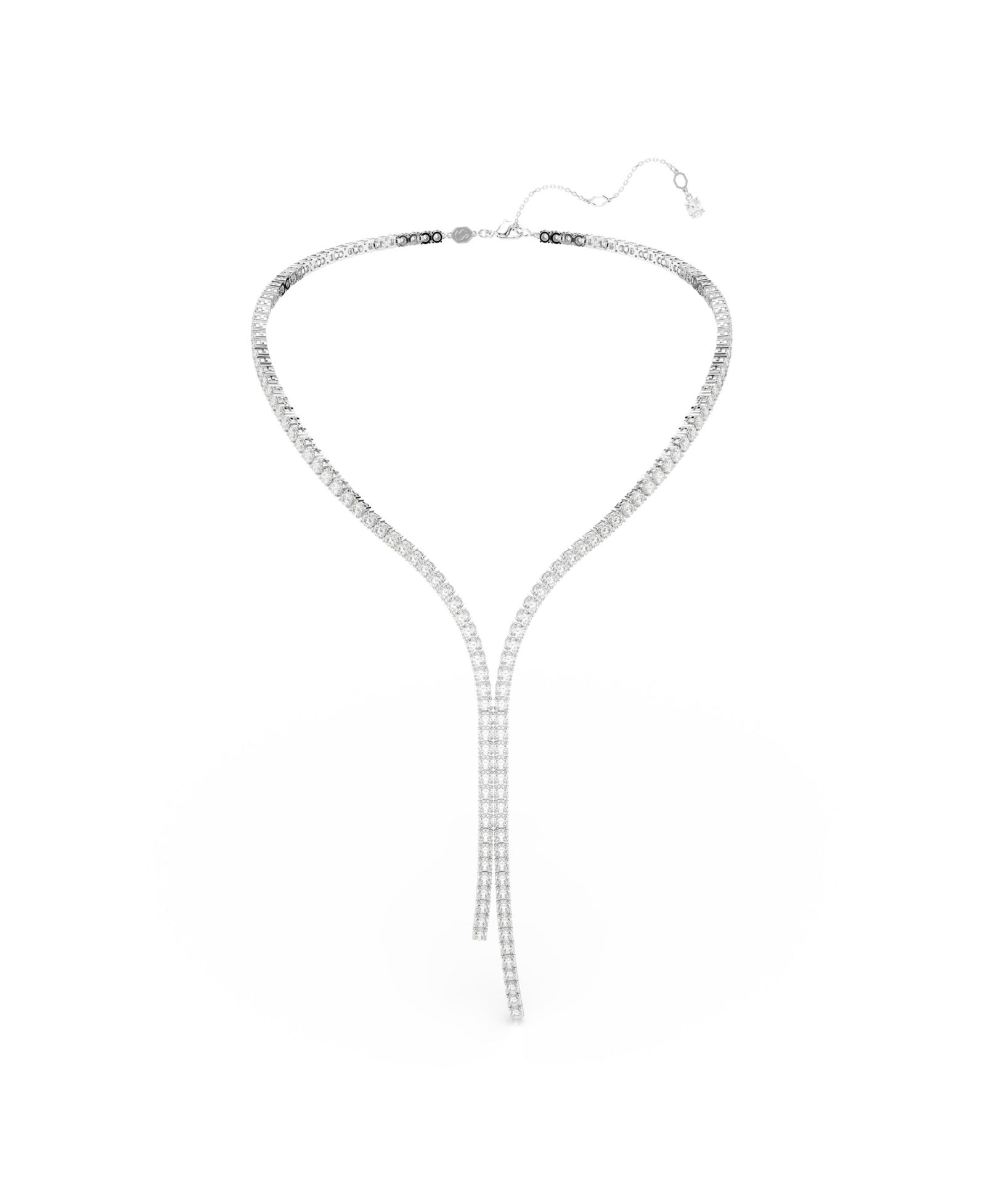 Подвеска Swarovski Matrix Round Cut White Rhodium Plated Y Necklace