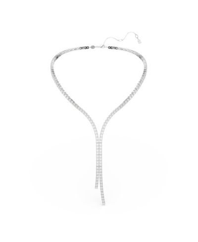 Подвеска Swarovski Matrix Round Cut White Rhodium Plated Y Necklace