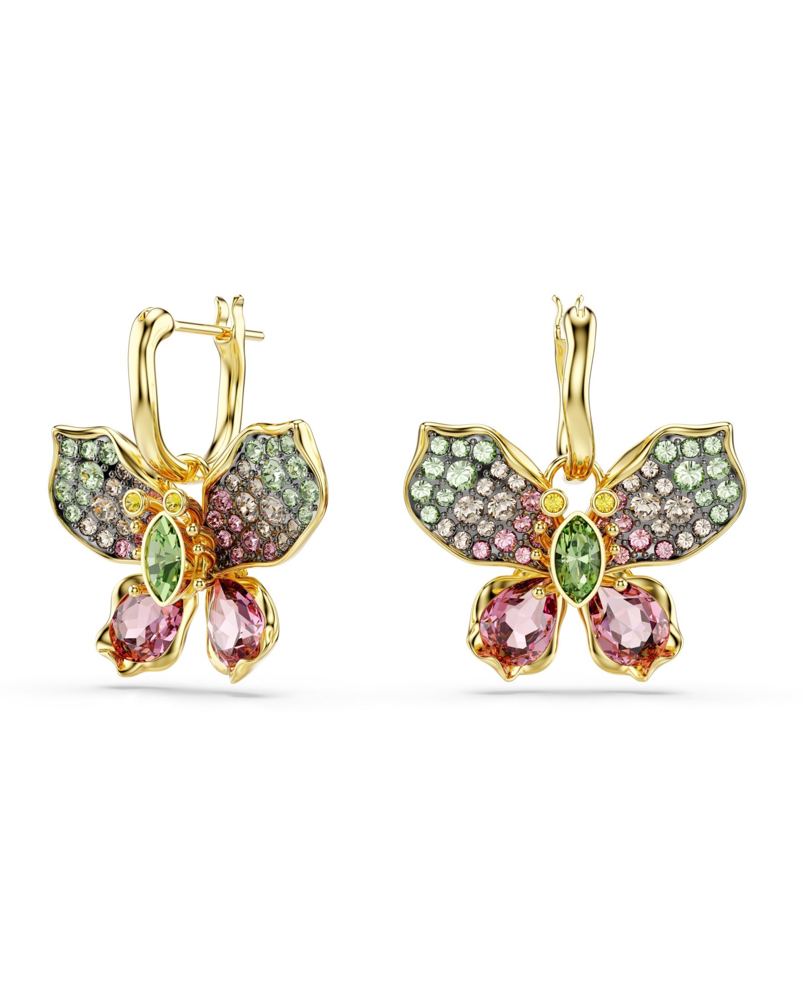 Swarovski Idyllia серьги-подвески с бабочкой, смешанное покрытие металла