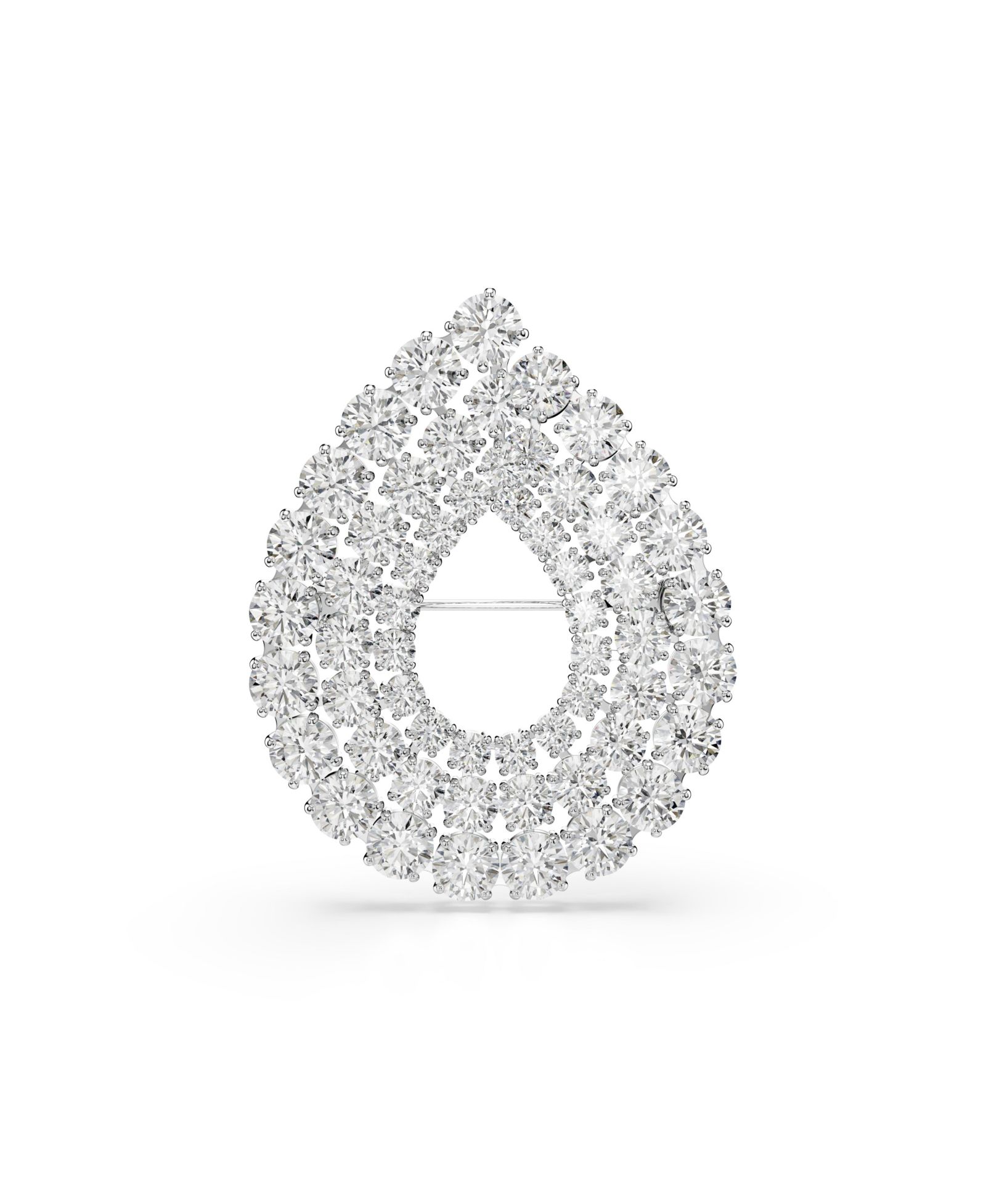 Брошь Swarovski Matrix Rhodium Plated White