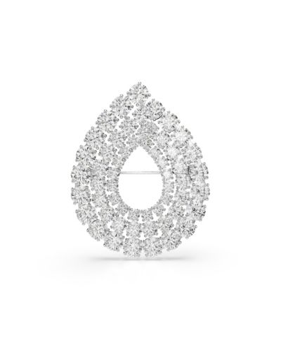 Брошь Swarovski Matrix Rhodium Plated White