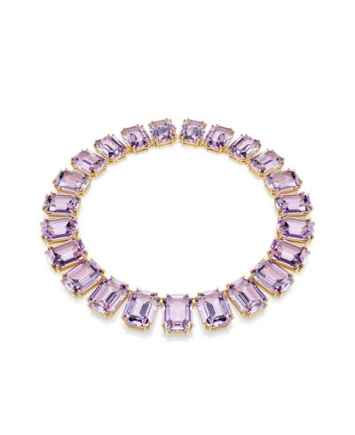 Swarovski Millenia ожерелье-чокер с фиолетовым покрытием под золото и огранкой Octagon