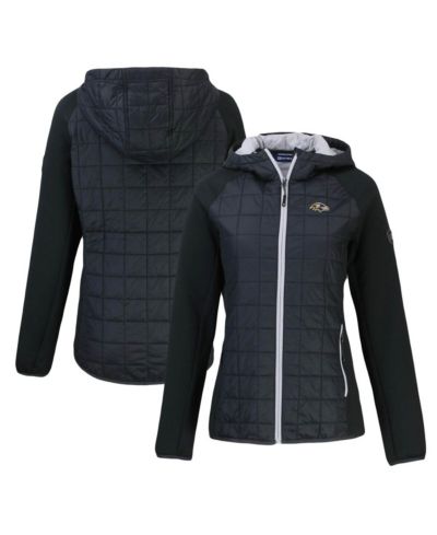 Женская гибридная куртка Cutter & Buck Black Baltimore Ravens Rainier PrimaLoft Eco Full-Zip