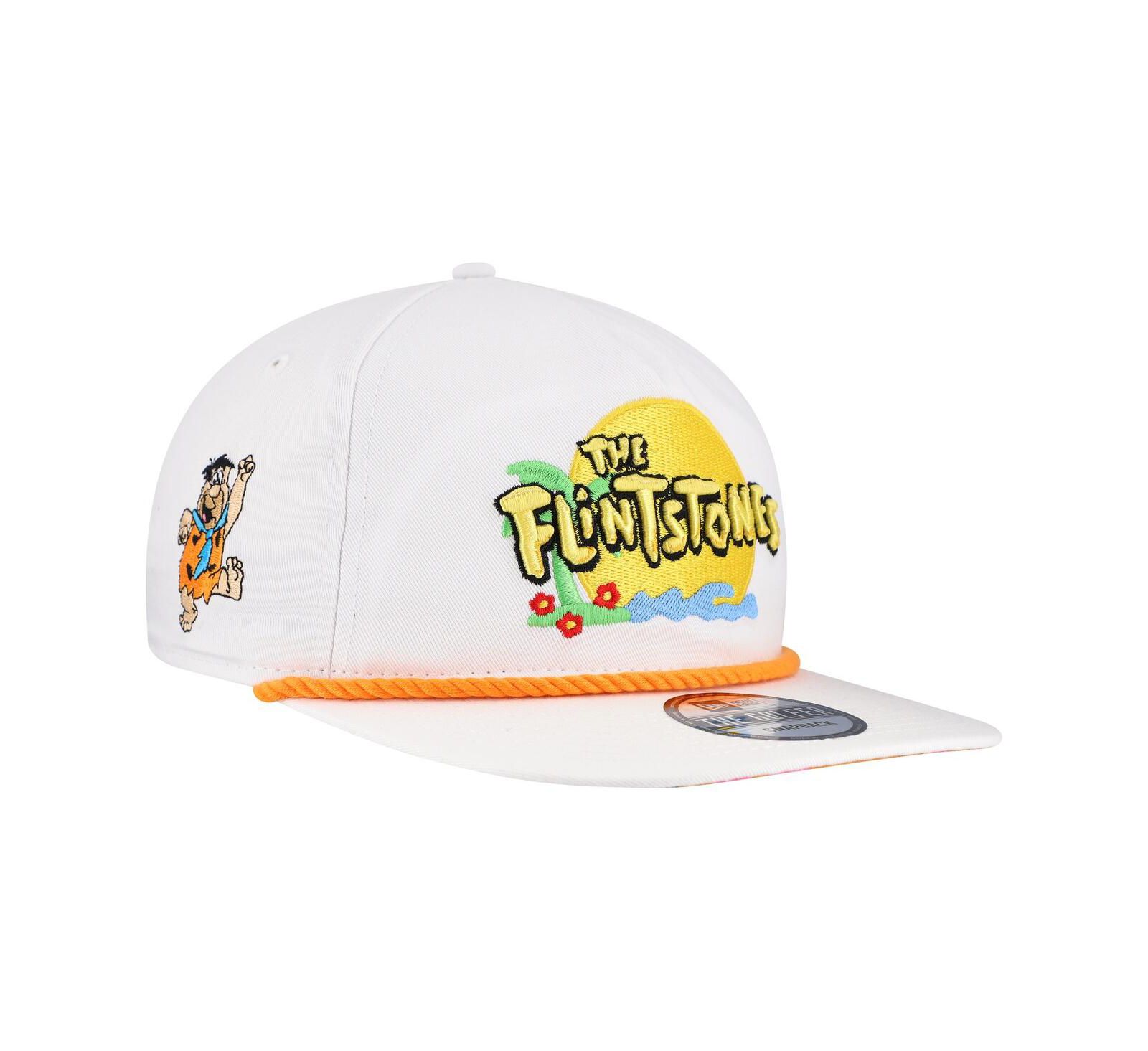 New Era Men's White The Flintstones Golfer Adjustable Hat