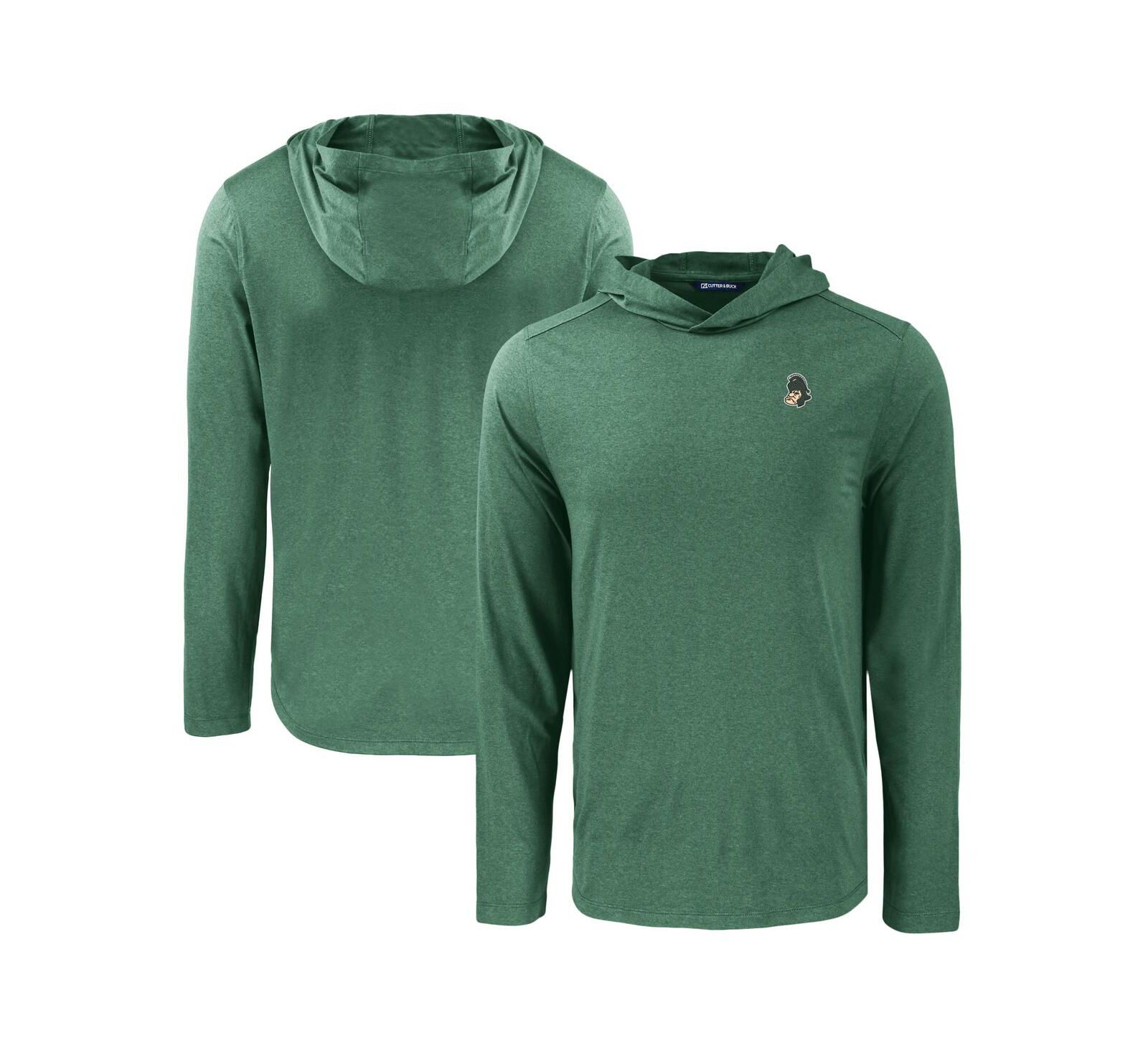 Cutter & Buck Men's Green Michigan State Spartans Coastline Epic Comfort Eco Long Sleeve Hoodie T-Shirt