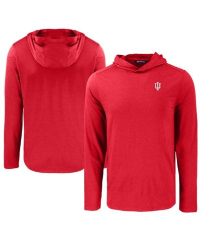 Cutter & Buck Men's Crimson Indiana Hoosiers Coastline Epic Comfort Eco Long Sleeve Hoodie T-Shirt