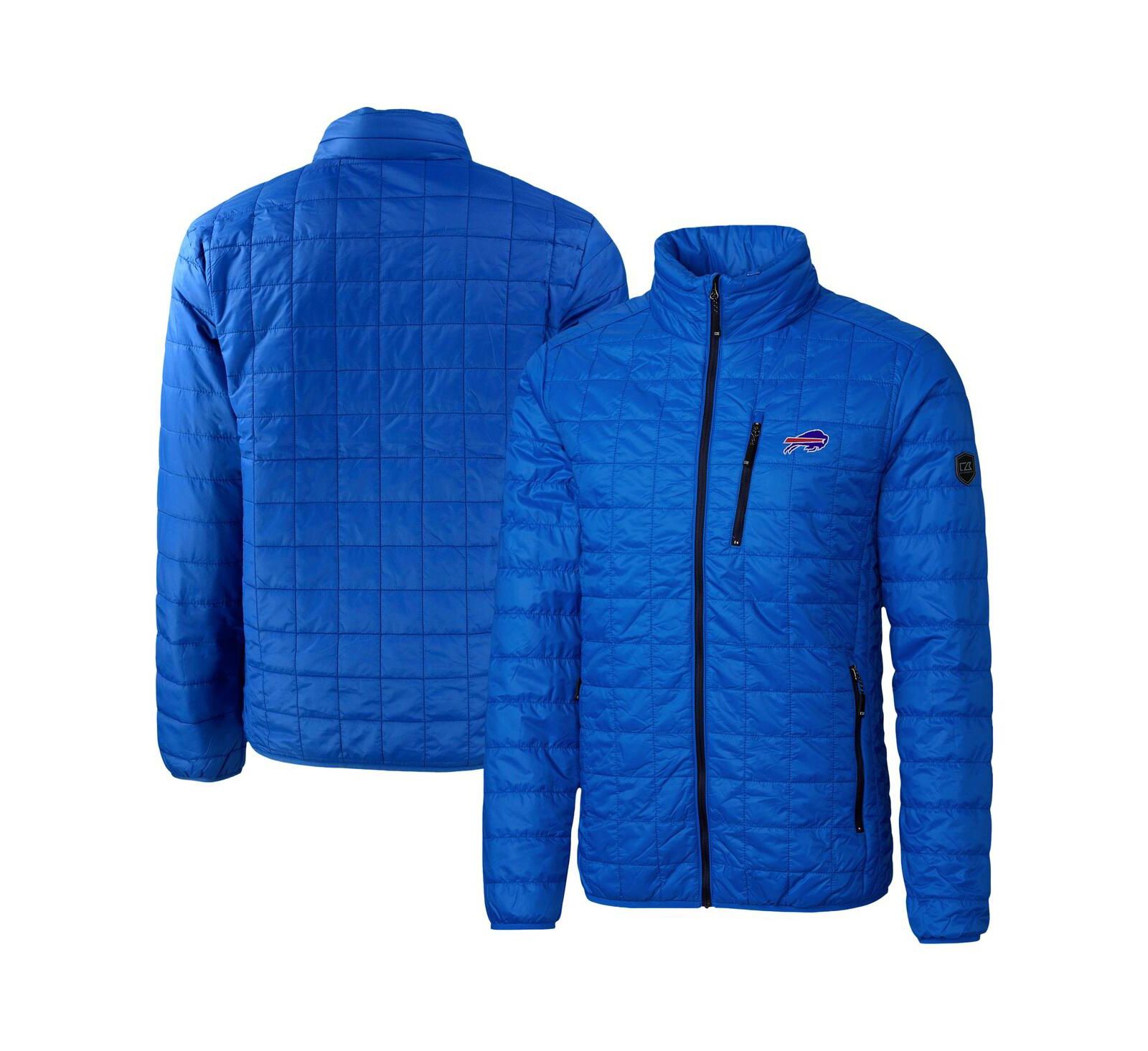 Cutter & Buck Men's Royal Buffalo Bills Rainier PrimaLoft Eco Insulated Full-Zip Puffer Jacket