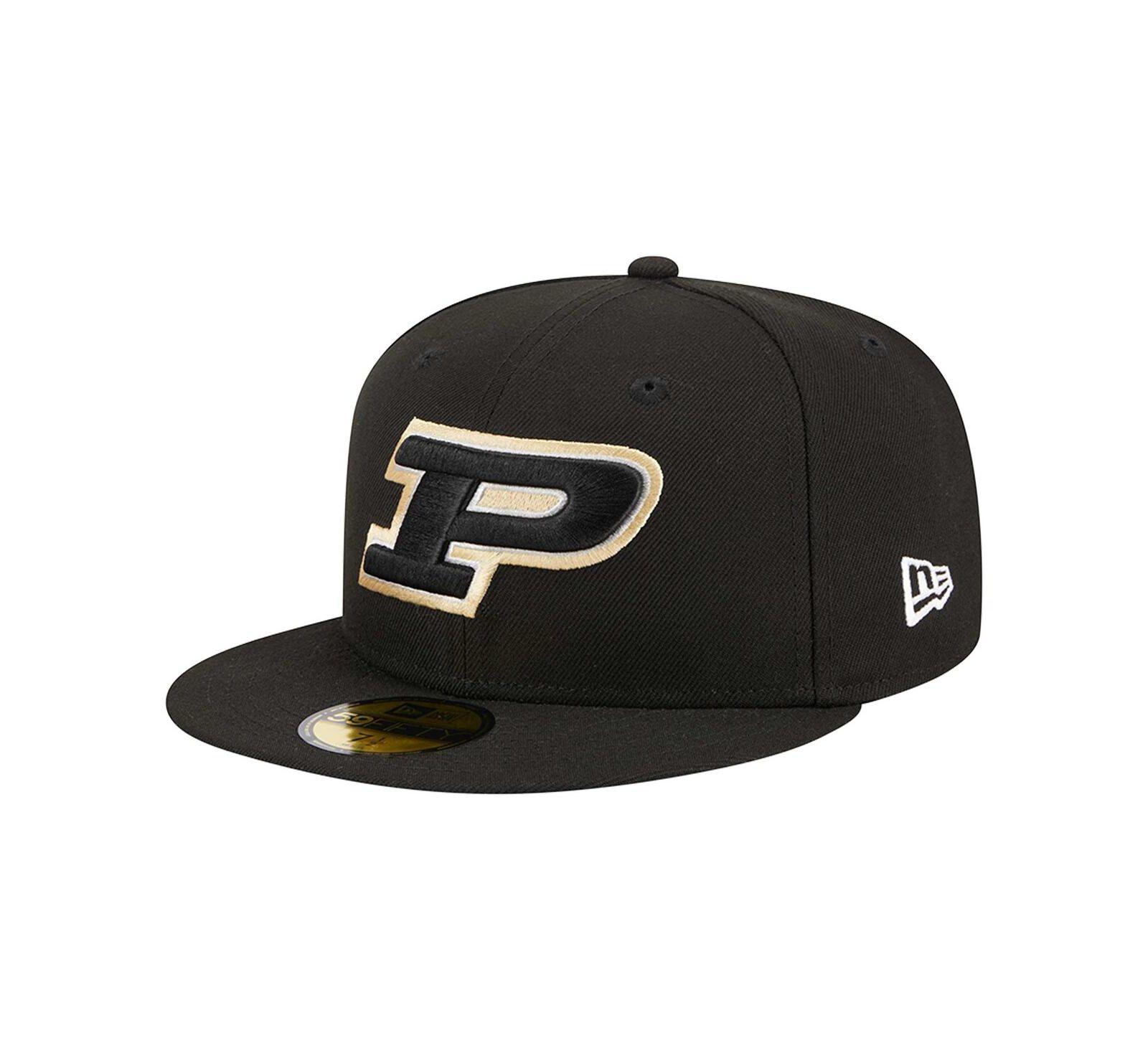 New Era Men's Black Purdue Boilermakers 59FIFTY Fitted Hat