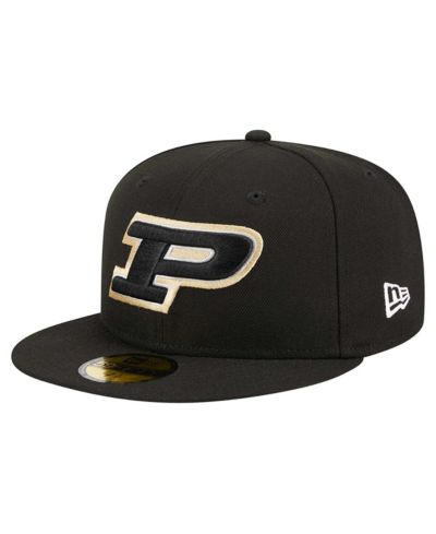 Мужская кепка New Era Black Purdue Boilermakers 59FIFTY Fitted
