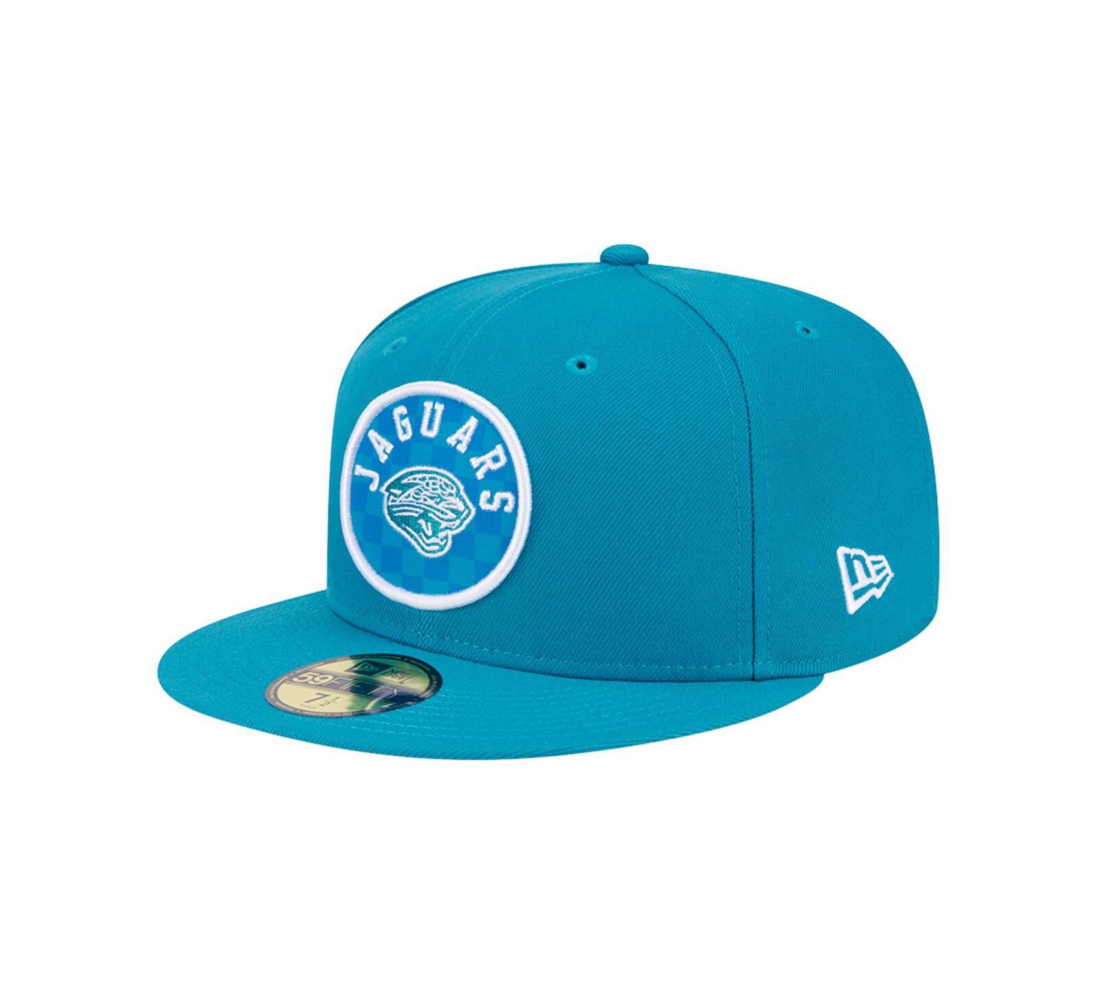 Мужская кепка New Era Jacksonville Jaguars Checkered 59FIFTY, цвет Teal