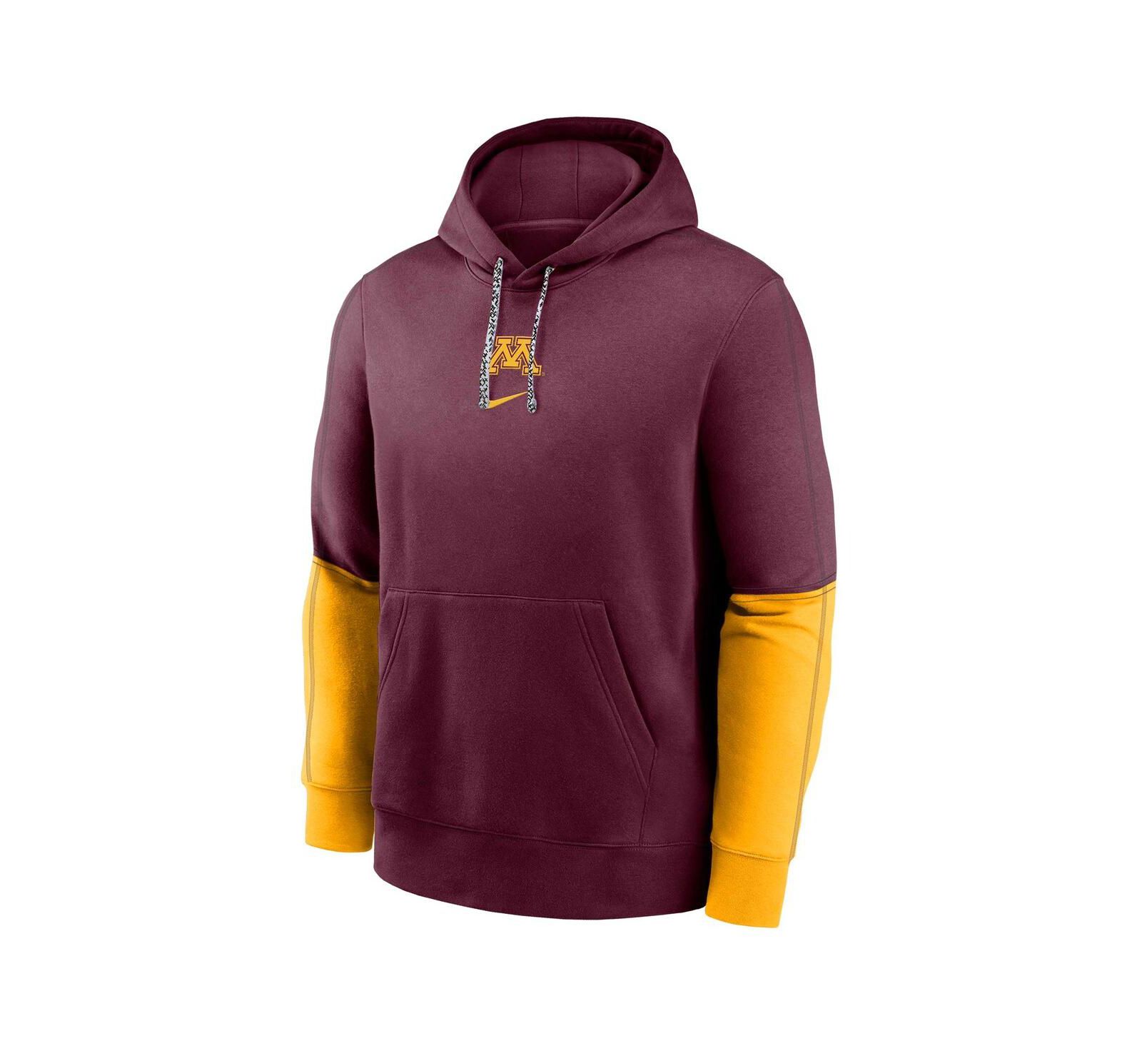 Мужская толстовка Nike Maroon Minnesota Golden Gophers 2024 Sideline Club Fleece Pullover Hoodie