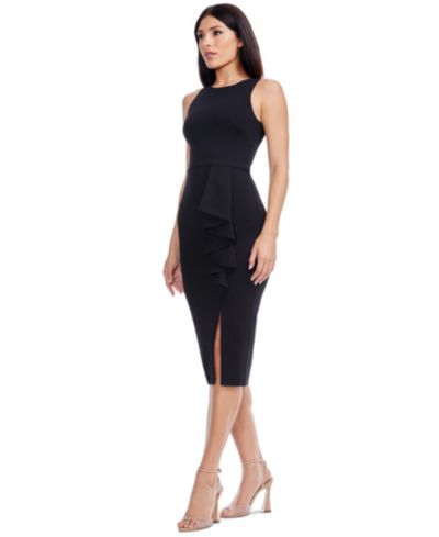 Dress the Population Women's Ines Ruffled Bodycon Dress