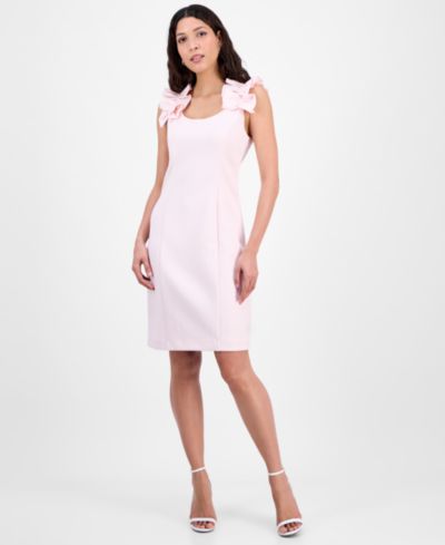 Donna Ricco Women's Ruffled-Strap Sheath Dress
