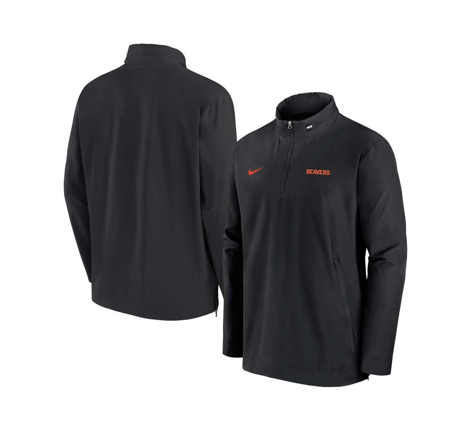 Nike Мужская куртка-худи Nike Oregon State Beavers 2024 Sideline Coach Quarter-Zip Black