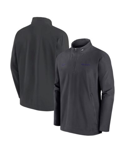 Nike Мужская толстовка на молнии Kansas State Wildcats 2024 Sideline Coach антрацитового цвета